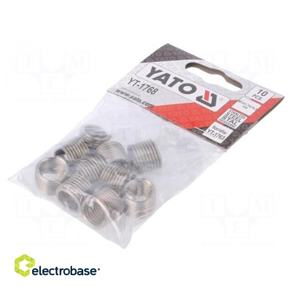 Threaded insert | stainless steel | M12 | Pitch: 1,75 | 10pcs. image 1