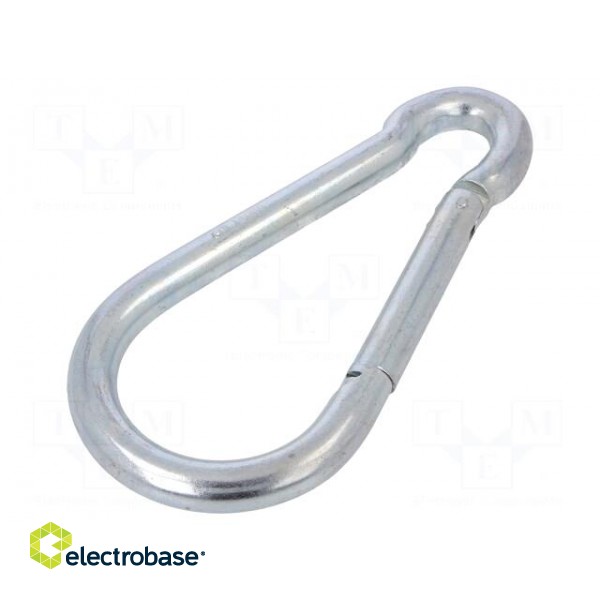 Snap hook | steel | for rope | 180mm | zinc | Size: 14mm