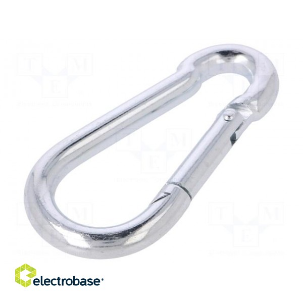 Snap hook | steel | for rope | 90mm | zinc | Size: 9mm