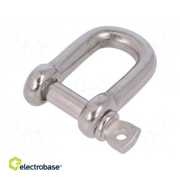 Dee shackle | acid resistant steel A4 | for rope | Size: 4mm