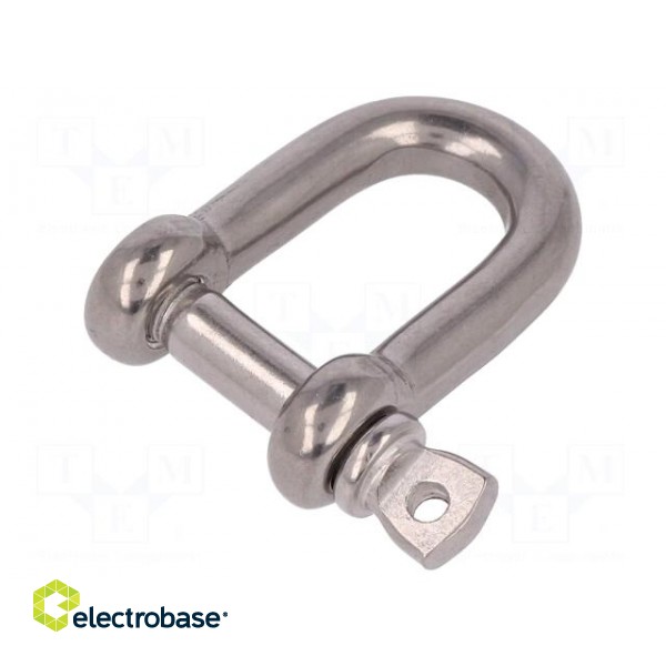 Dee shackle | acid resistant steel A4 | for rope | Size: 6mm