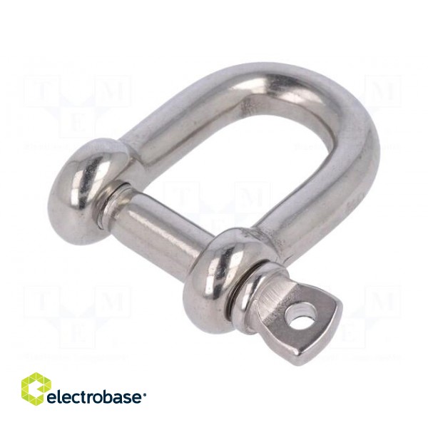 Dee shackle | acid resistant steel A4 | for rope | Size: 8mm
