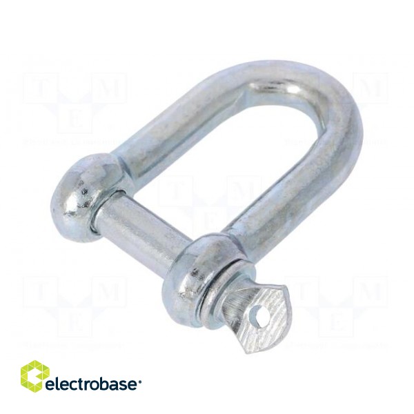 Dee shackle | steel | for rope | zinc | Size: 10mm