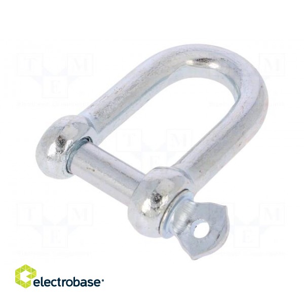 Dee shackle | steel | for rope | zinc | Size: 12mm