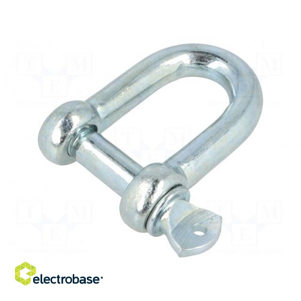 Dee shackle | steel | for rope | zinc | Size: 14mm
