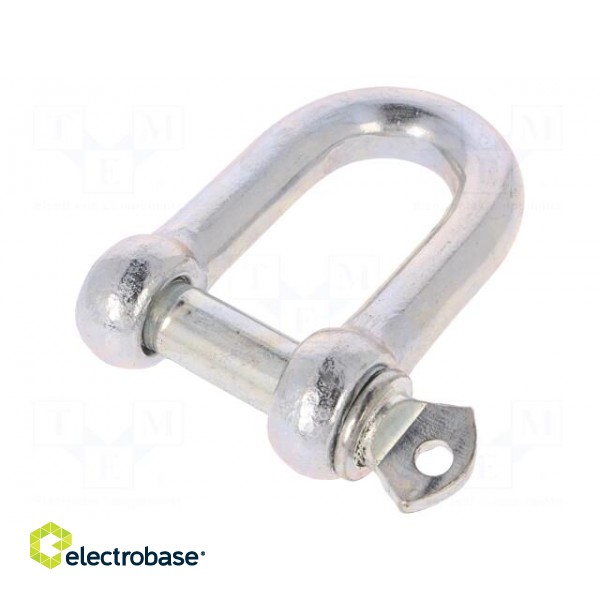 Dee shackle | steel | for rope | zinc | Size: 16mm