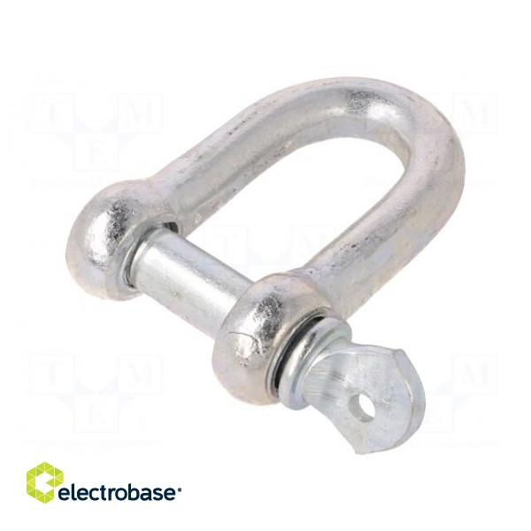 Dee shackle | steel | for rope | zinc | Size: 18mm