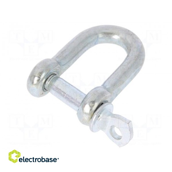 Dee shackle | steel | for rope | zinc | Size: 5mm