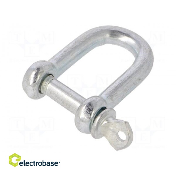Dee shackle | steel | for rope | zinc | Size: 6mm