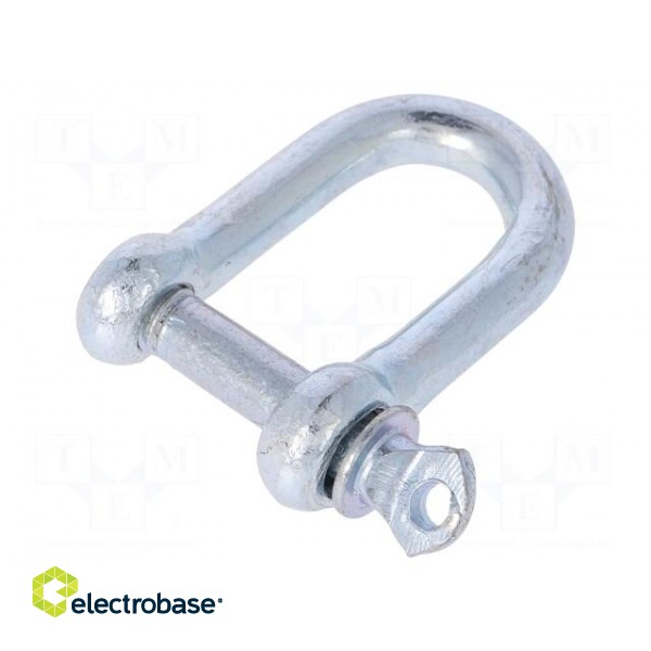 Dee shackle | steel | for rope | zinc | Size: 8mm