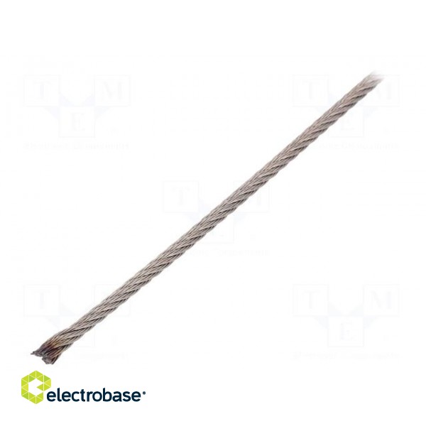Rope | acid resistant steel A4 | Ørope: 3mm | L: 50m | Rope plexus: 7x7