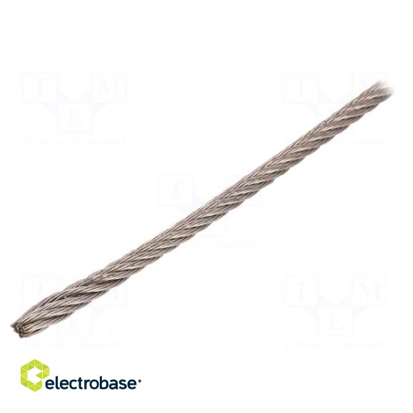 Rope | acid resistant steel A4 | Ørope: 5mm | L: 50m | Rope plexus: 7x7