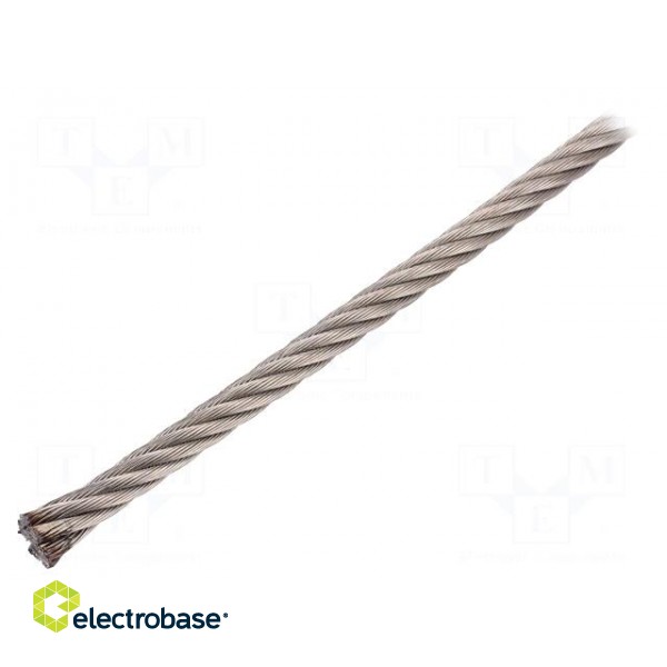 Rope | acid resistant steel A4 | Ørope: 6mm | L: 50m | 638kg