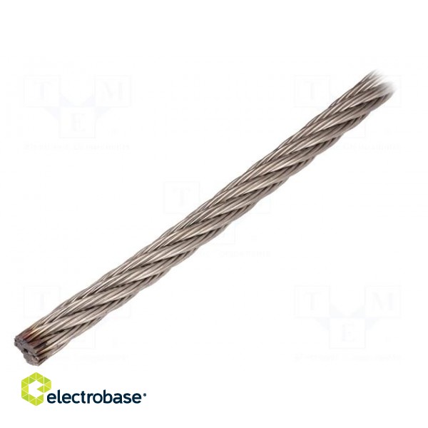 Rope | acid resistant steel A4 | Ørope: 8mm | L: 50m | Rope plexus: 7x7