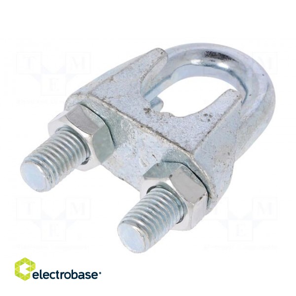 Rope clamp wire | steel | for rope | Ørope: 26mm | zinc | DIN: 741