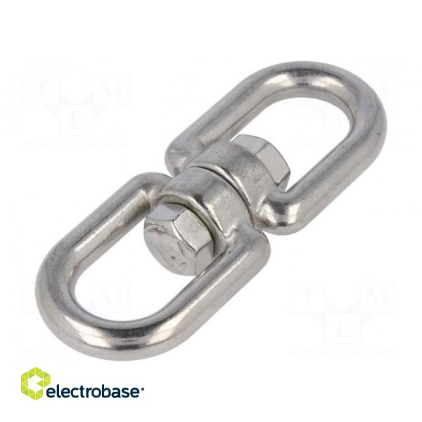 Swivel | acid resistant steel A4 | for rope | 115mm | Size: 10mm