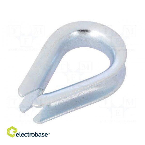 Thimble for rope | steel | for rope | Ørope: 12mm | zinc | DIN: 6899B