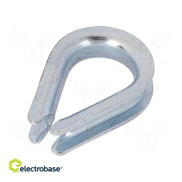 Thimble for rope | steel | for rope | Ørope: 5mm | zinc | DIN: 6899B