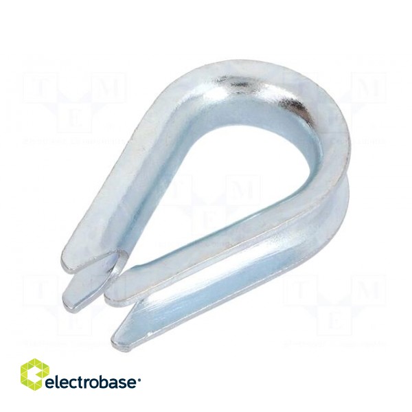 Thimble for rope | steel | for rope | Ørope: 8mm | zinc | DIN 6899B