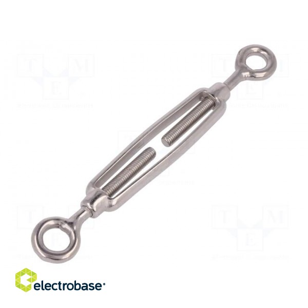 Turnbuckle | acid resistant steel A4 | for rope | eye/ eye | 8mm