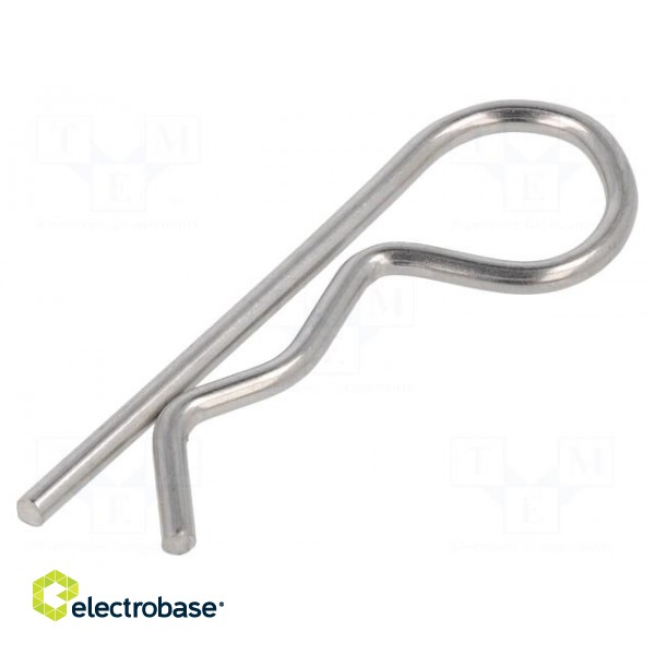 Cotter pin | stainless steel | Ø: 3mm | L: 72mm | Shaft dia: 10÷16mm