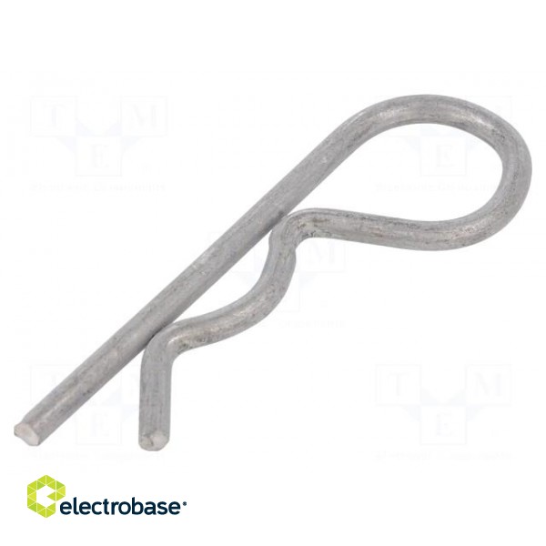 Cotter pin | stainless steel | Ø: 5mm | L: 102mm | Shaft dia: 20÷28mm
