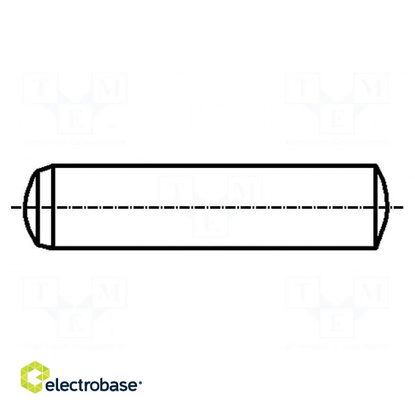 Cylindrical stud | hardened steel | BN 858 | Ø: 3mm | L: 20mm | DIN 6325