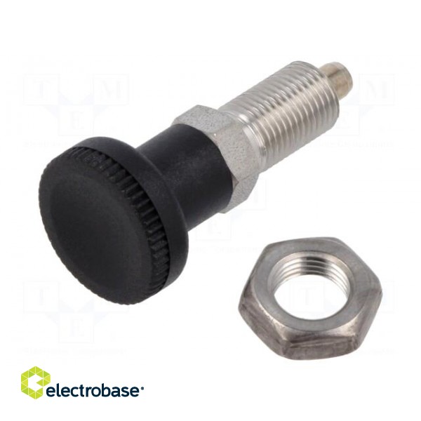 Indexing plungers | Thread: M10 | 5mm | Mat: stainless steel | Pitch: 1