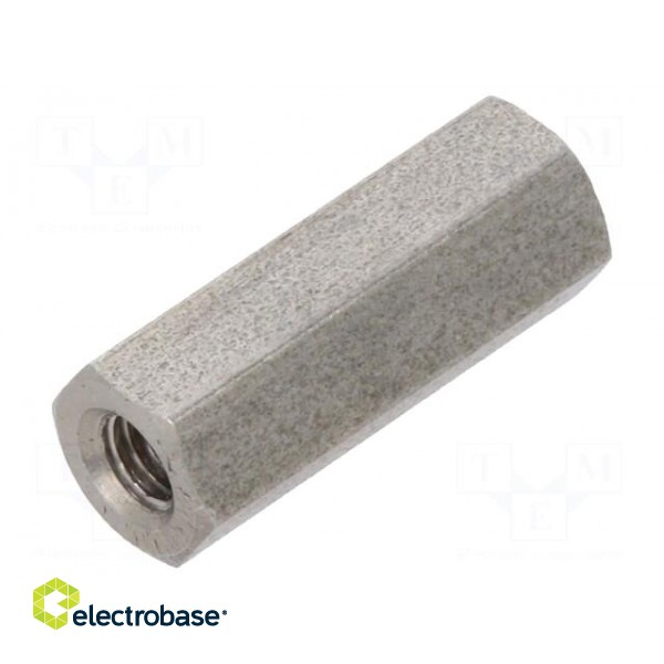 Screwed spacer sleeve | 15mm | Int.thread: M3 | hexagonal