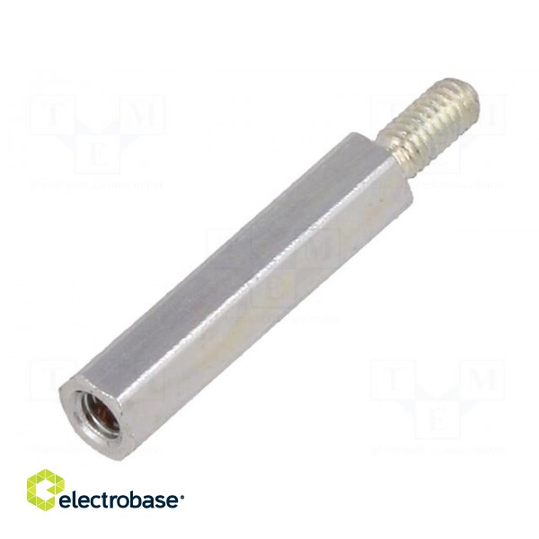 Screwed spacer sleeve | Int.thread: M2,5 | 18mm | Ext.thread: M2,5