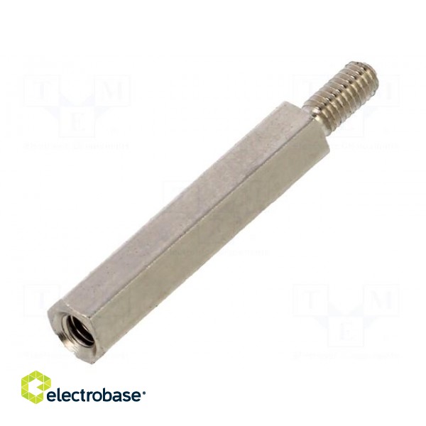 Screwed spacer sleeve | 20mm | Int.thread: M2,5 | Ext.thread: M2,5