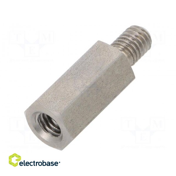 Screwed spacer sleeve | Int.thread: M6 | 20mm | Ext.thread: M6