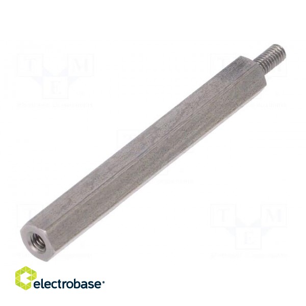 Screwed spacer sleeve | Int.thread: M2,5 | 40mm | Ext.thread: M2,5