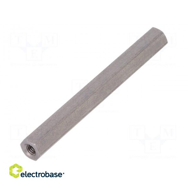 Screwed spacer sleeve | Int.thread: M3 | 50mm | hexagonal