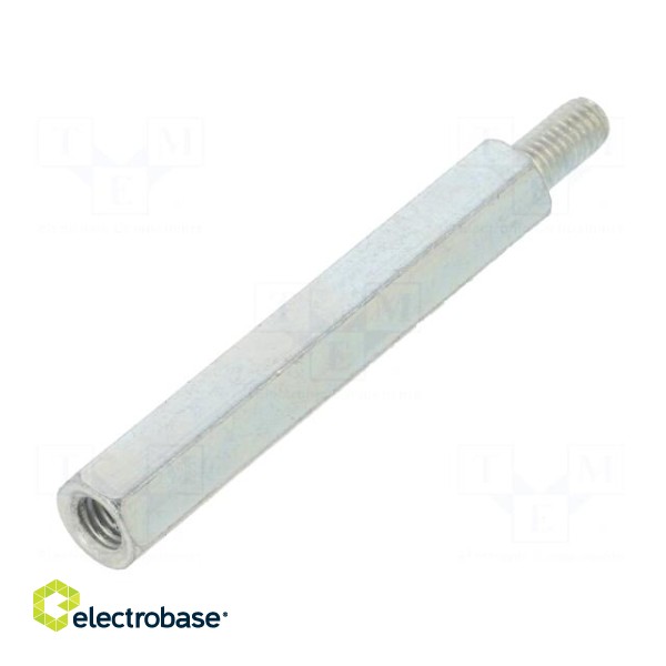 Screwed spacer sleeve | 50mm | Int.thread: M5 | Ext.thread: M5