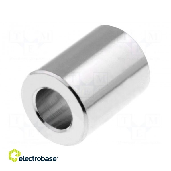 Spacer sleeve | 12mm | cylindrical | brass | nickel | Out.diam: 8mm