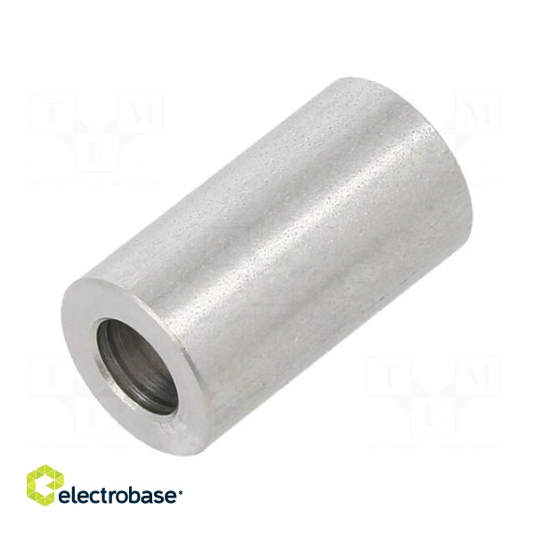 Spacer sleeve | 18mm | cylindrical | stainless steel | Out.diam: 10mm