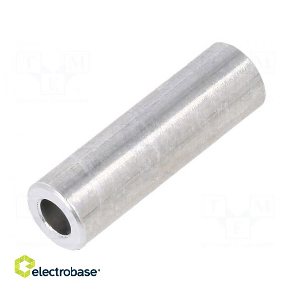 Spacer sleeve | 20mm | cylindrical | aluminium | Out.diam: 6mm