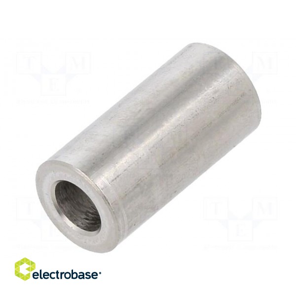 Spacer sleeve | 20mm | cylindrical | stainless steel | Out.diam: 10mm