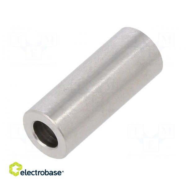 Spacer sleeve | 20mm | cylindrical | stainless steel | Out.diam: 8mm