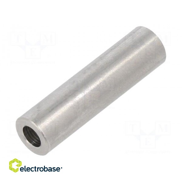 Spacer sleeve | 30mm | cylindrical | stainless steel | Out.diam: 8mm