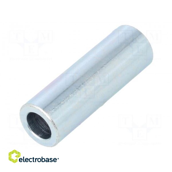 Spacer sleeve | 30mm | cylindrical | steel | zinc | Out.diam: 10mm