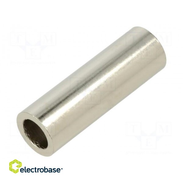 Spacer sleeve | 50mm | cylindrical | brass | nickel | Out.diam: 16mm