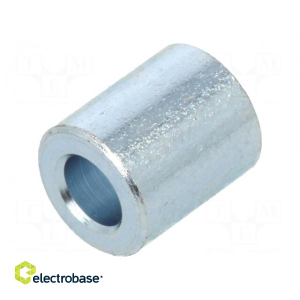 Spacer sleeve | 7mm | cylindrical | steel | zinc | Out.diam: 6mm
