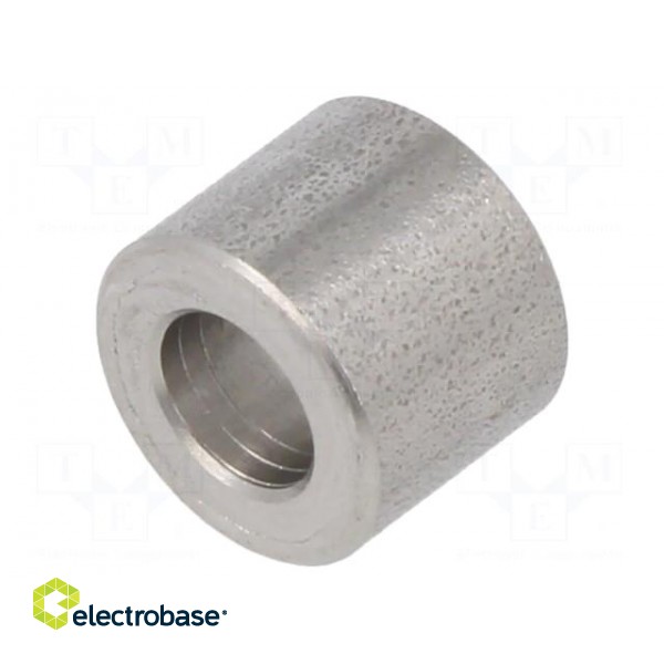 Spacer sleeve | 8mm | cylindrical | stainless steel | Out.diam: 10mm