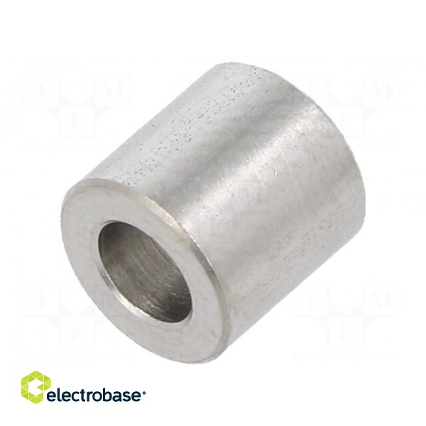 Spacer sleeve | 8mm | cylindrical | stainless steel | Out.diam: 8mm
