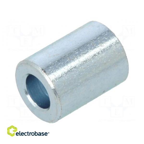 Spacer sleeve | 8mm | cylindrical | steel | zinc | Out.diam: 6mm
