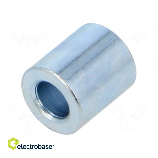 Spacer sleeve | 9mm | cylindrical | steel | zinc | Out.diam: 8mm