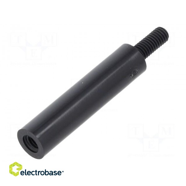 Screwed spacer sleeve | cylindrical | polyamide | M3 | M3 | 25mm | black