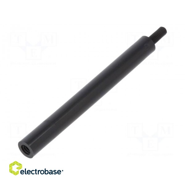 Screwed spacer sleeve | cylindrical | polyamide | M3 | M3 | 55mm | black фото 1